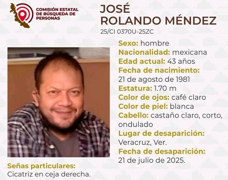 ¡JOSÉ ROLANDO SIGUE DESAPARECIDO!