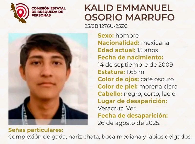 ¡EMMANUEL OSORIO MARRUFO DESAPARECIÓ EL 26 DE AGOSTO!