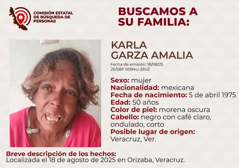 ¡KARLA GARZA FUE ENCONTRADA EN ORIZABA!