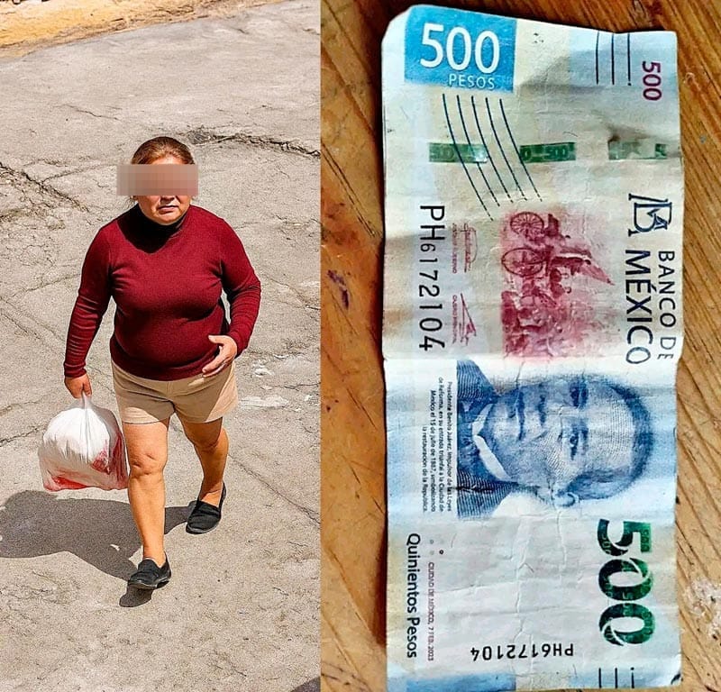 ¡DOÑITA PAGA CON BILLETES FALSOS DE 500 Y MIL PESOS!