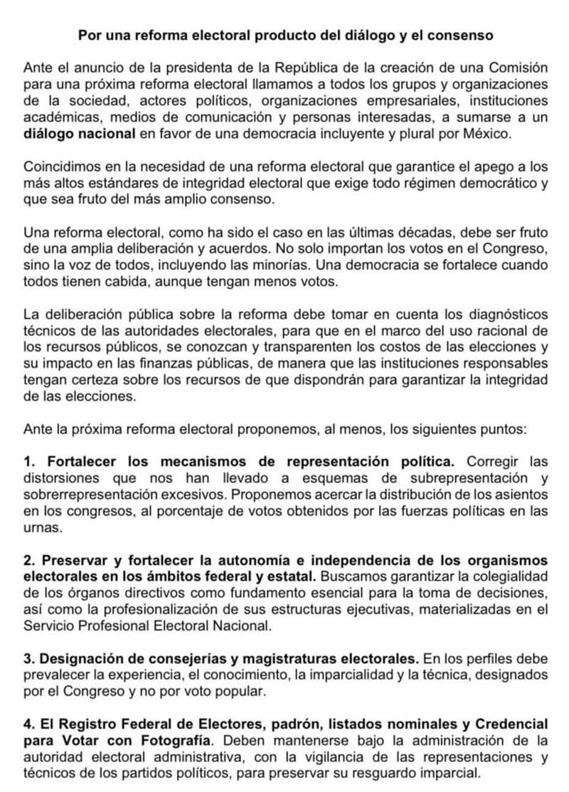 ¡QUE LE ENTREN TODOS! - *Piden Reforma Electoral por consenso