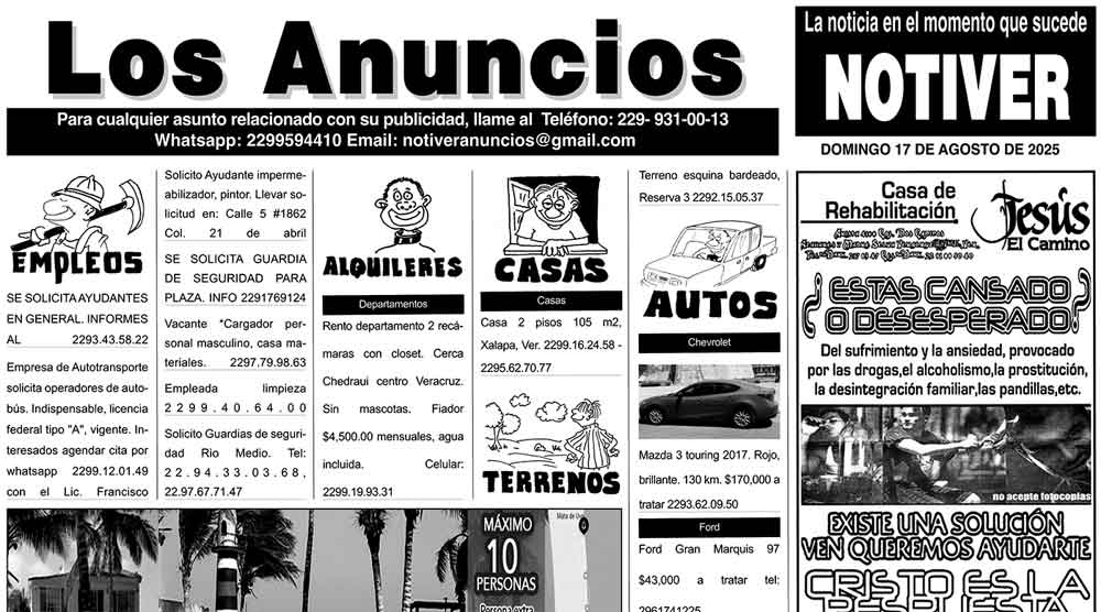...LOS ANUNCIOS, AVISOS Y DEMÁS! - DOMINGO, 17 DE AGOSTO 2025