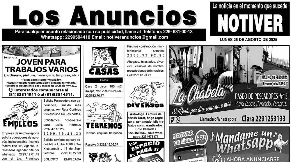 ...LOS ANUNCIOS, AVISOS Y DEMÁS! - LUNES, 25 DE AGOSTO 2025