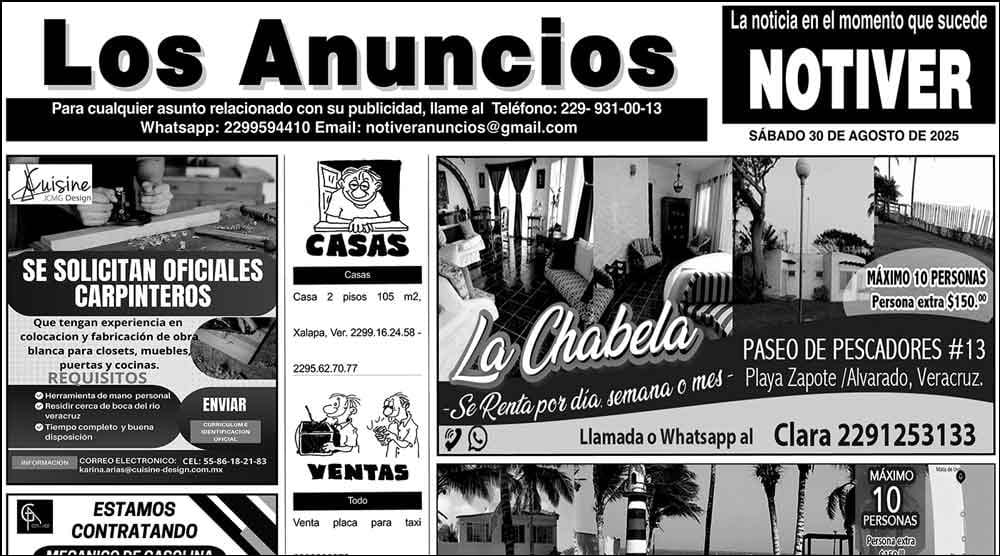 ...LOS ANUNCIOS, AVISOS Y DEMÁS! - SÁBADO, 30 DE AGOSTO 2025