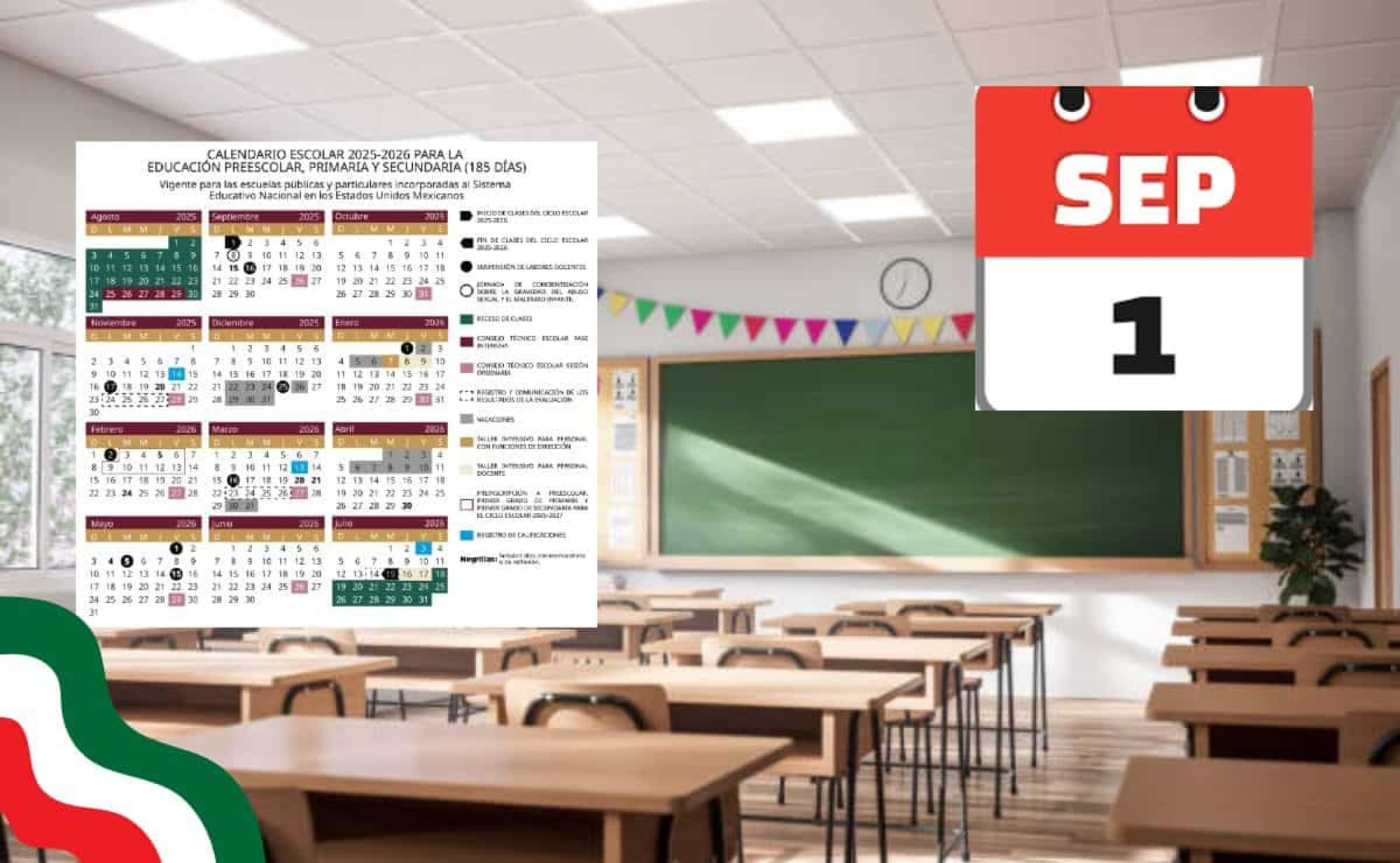 CALENDARIO SEP: ¿HAY CLASES EL 1 DE SEPTIEMBRE POR EL PRIMER INFORME DE SHEINBAUM?