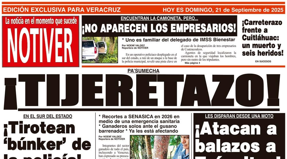 LA PORTADA - DOMINGO 21 DE SEPTIEMBRE 2025