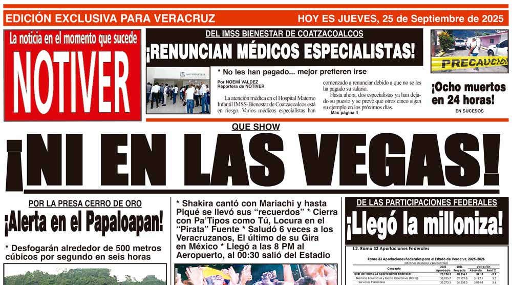 LA PORTADA - JUEVES 25 DE SEPTIEMBRE 2025