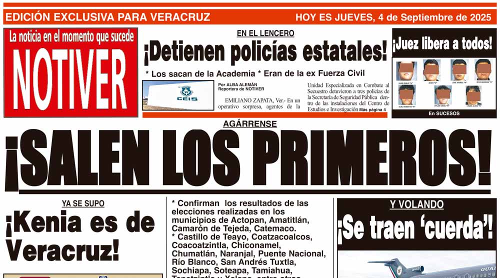 LA PORTADA - JUEVES 4 DE SEPTIEMBRE 2025