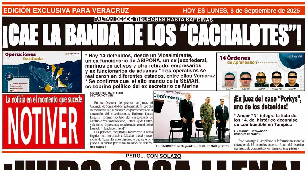 LA PORTADA - LUNES 8 DE SEPTIEMBRE 2025