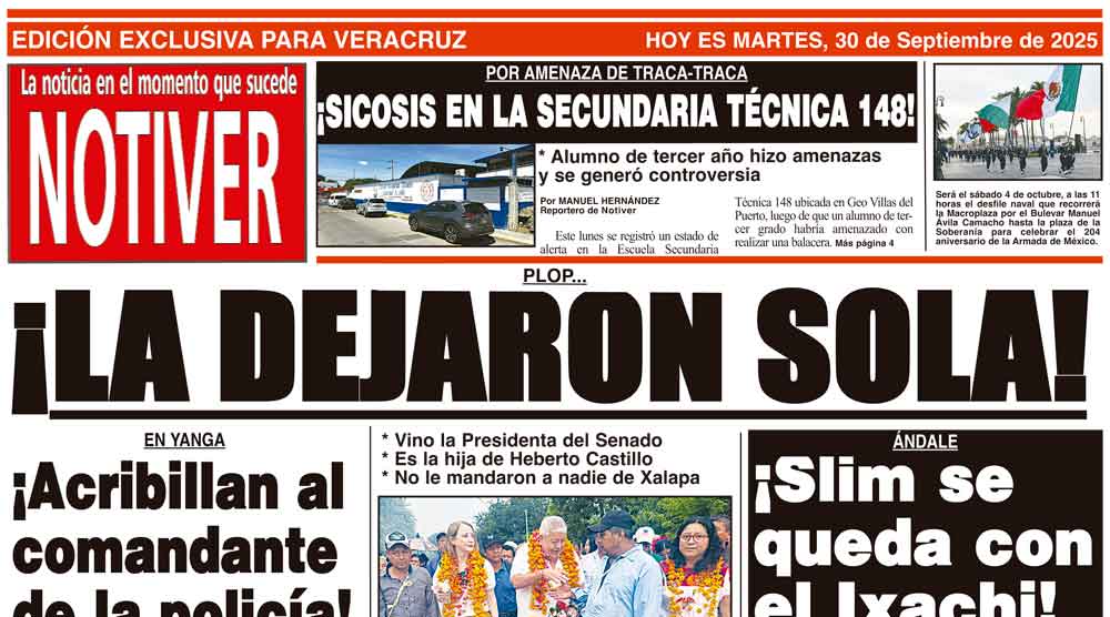 LA PORTADA - MARTES 30 DE SEPTIEMBRE 2025