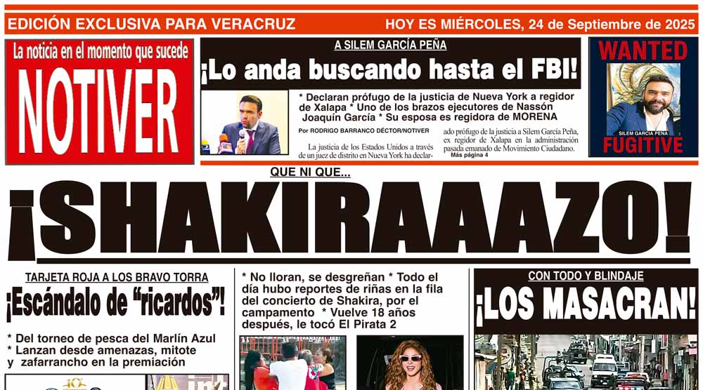 LA PORTADA - MIÉRCOLES 24 DE SEPTIEMBRE 2025