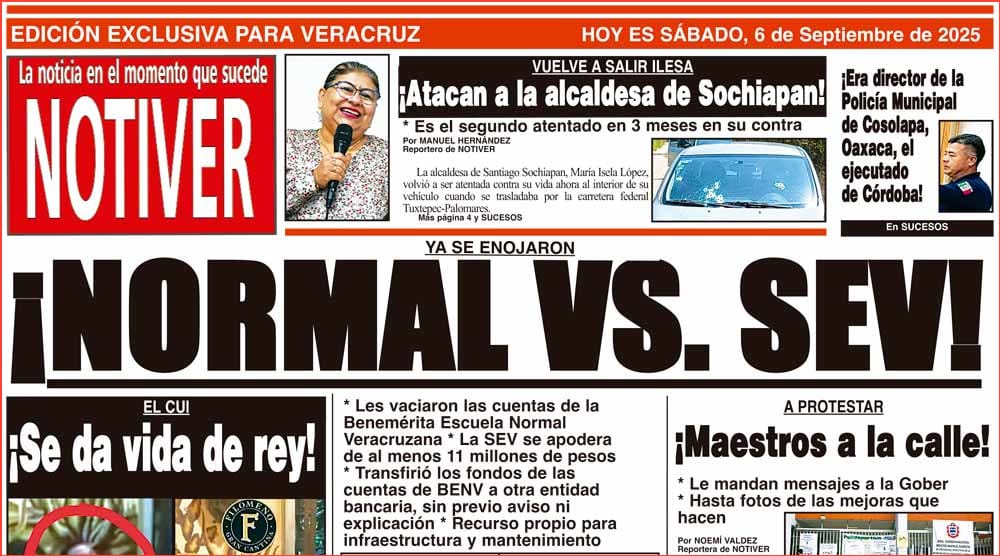 LA PORTADA - SÁBADO 6 DE SEPTIEMBRE 2025
