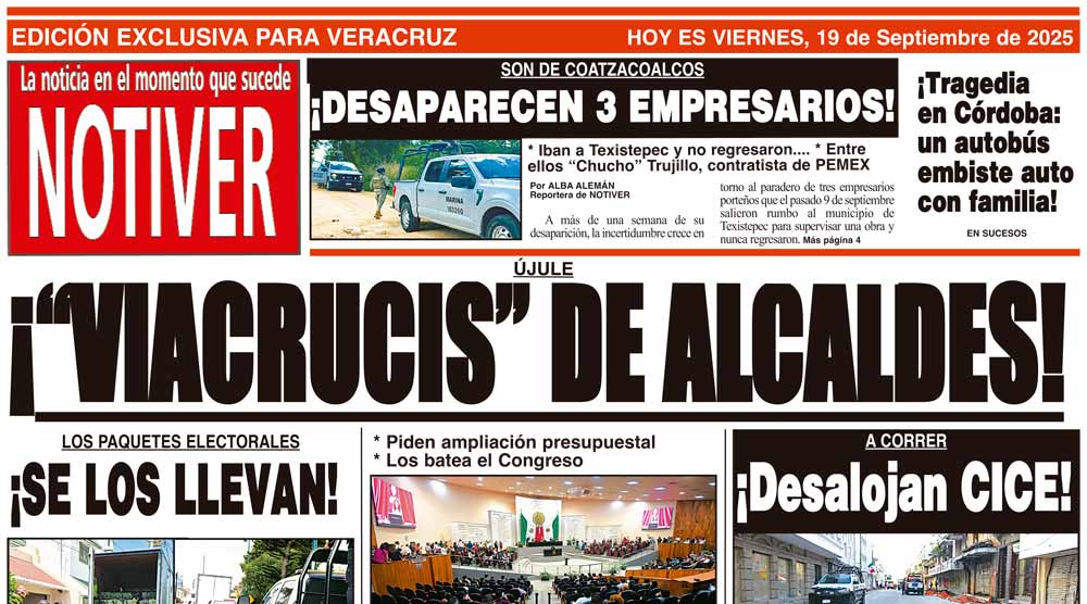 LA PORTADA - VIERNES 19 DE SEPTIEMBRE 2025