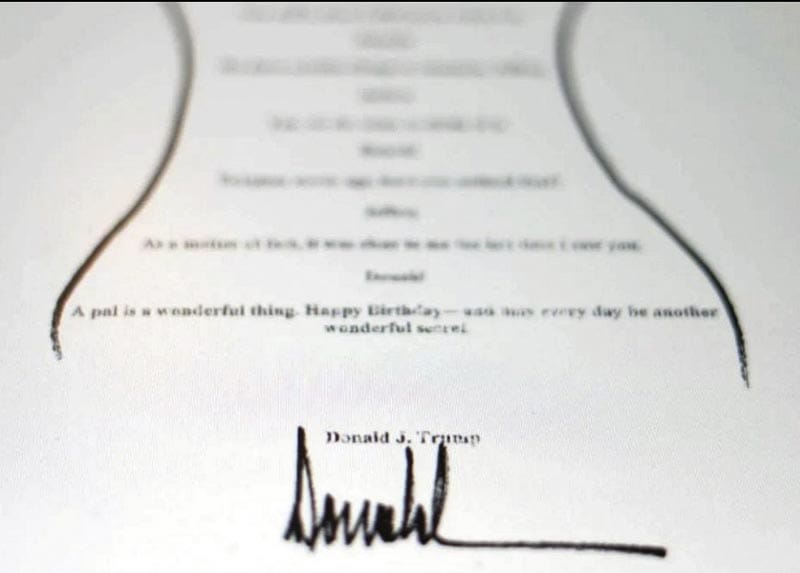 ¡ESTA ES LA CARTA CON CONTENIDO SEXUAL DIRIGIDA A EPSTEIN Y PRESUNTAMENTE FIRMADA POR TRUMP!