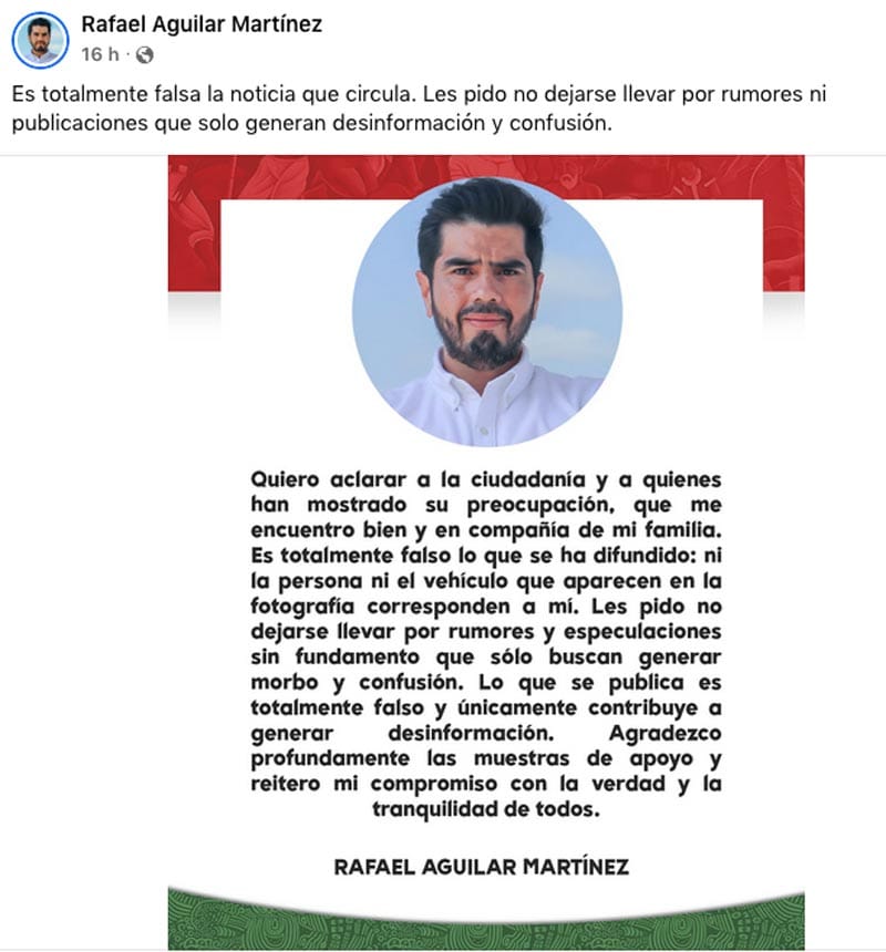 ¡DESMIENTE “LUCHO” QUE NO CHOCÓ CONTRA POSTE DE CFE!