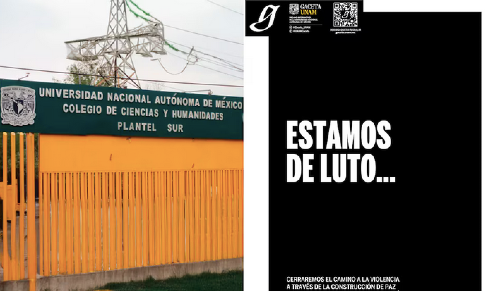 ¡“ESTAMOS DE LUTO”: GACETA UNAM PUBLICA PORTADA NEGRA POR ASESINATO EN CCH SUR!