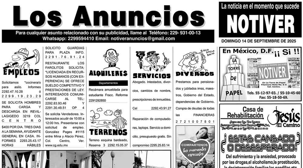 ...LOS ANUNCIOS, AVISOS Y DEMÁS! - DOMINGO, 14 DE SEPTIEMBRE 2025