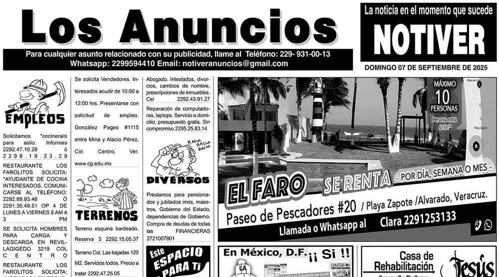 ...LOS ANUNCIOS, AVISOS Y DEMÁS! - DOMINGO, 7 DE SEPTIEMBRE 2025