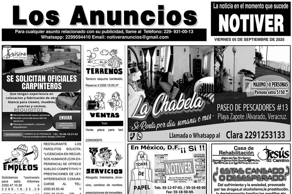 ...LOS ANUNCIOS, AVISOS Y DEMÁS! - VIERNES, 5 DE SEPTIEMBRE 2025