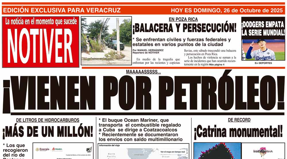 LA PORTADA - DOMINGO 26 DE OCTUBRE 2025