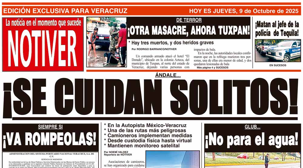 LA PORTADA - JUEVES 9 DE OCTUBRE 2025