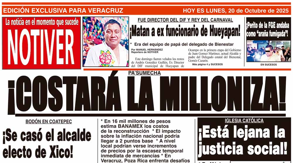 LA PORTADA - LUNES 20 DE OCTUBRE 2025