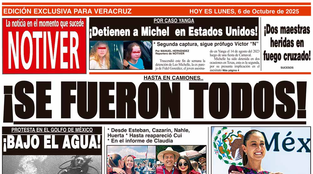 LA PORTADA - LUNES 6 DE OCTUBRE 2025