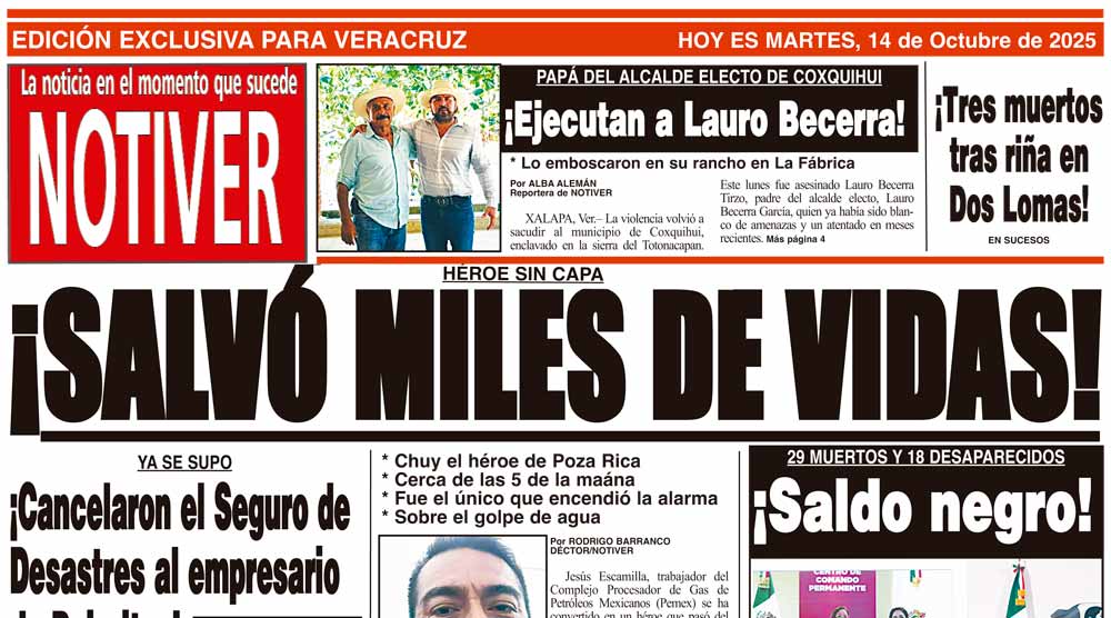 LA PORTADA - MARTES 14 DE OCTUBRE 2025