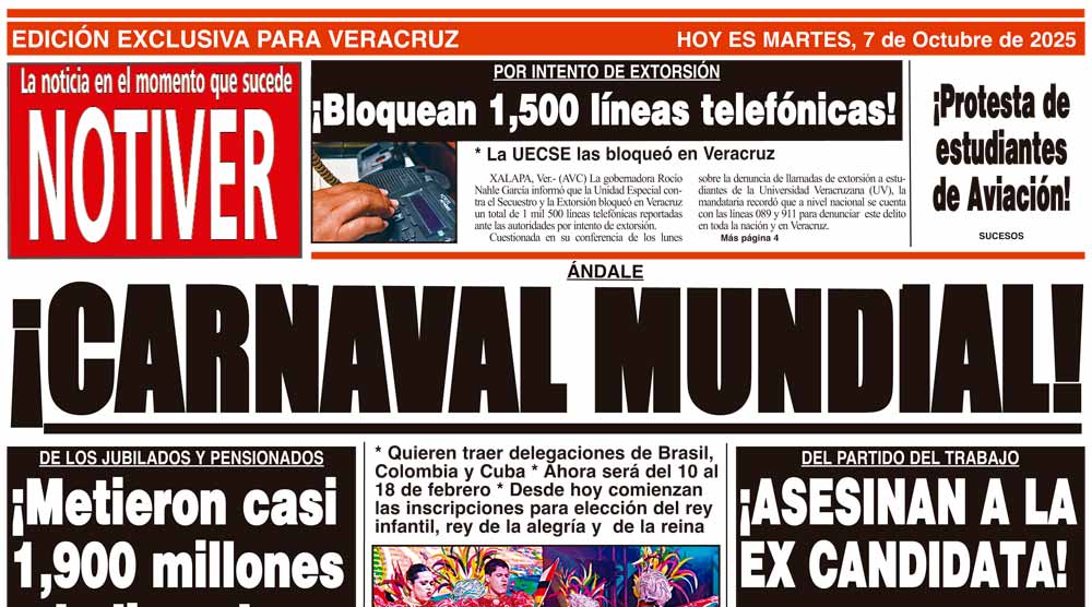 LA PORTADA - MARTES 7 DE OCTUBRE 2025