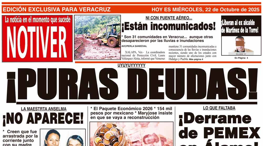 LA PORTADA - MIÉRCOLES 22 DE OCTUBRE 2025