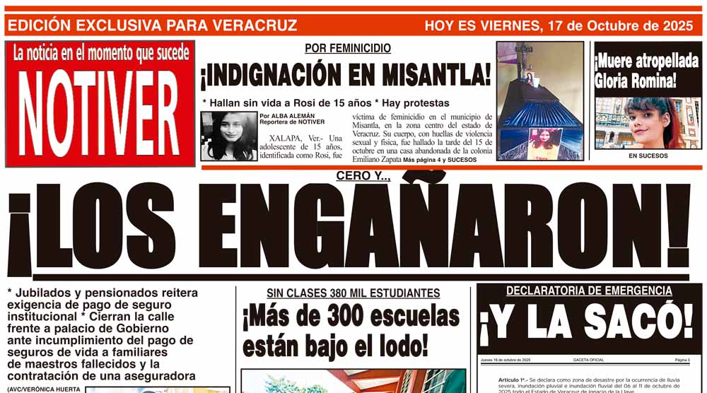 LA PORTADA - VIERNES 17 DE OCTUBRE 2025