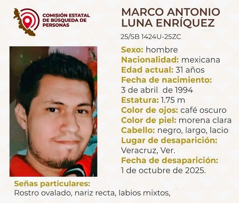 REPORTAN DESAPARICIÓN DE MARCO ANTONIO!
