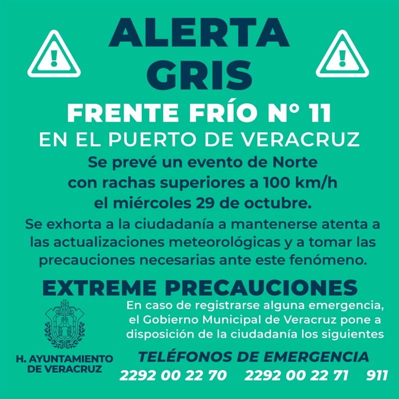 ¡ALERTA GRIS POR NORTAZO!