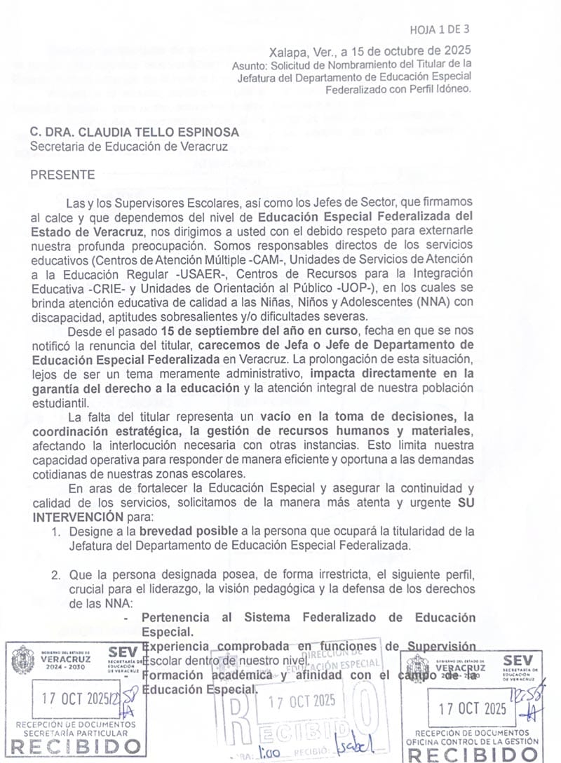 ¡TRUENAN SUPERVISORES! - *Por falta de jefe en Educación Especial