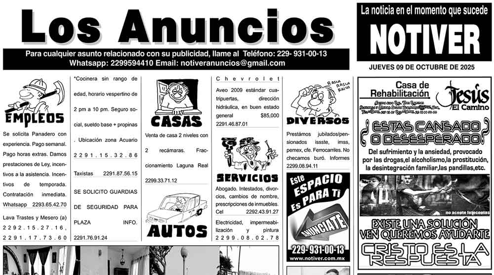 ...LOS ANUNCIOS, AVISOS Y DEMÁS! - JUEVES, 9 DE OCTUBRE 2025