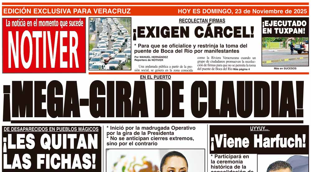 LA PORTADA - DOMINGO 23 DE NOVIEMBRE 2025