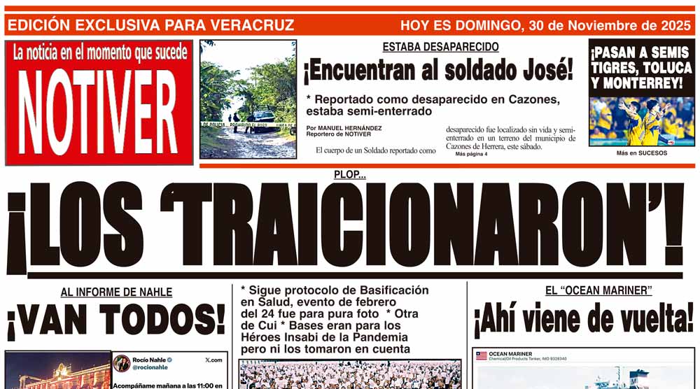 LA PORTADA - DOMINGO 30 DE NOVIEMBRE 2025