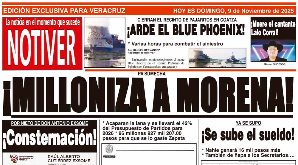 LA PORTADA - DOMINGO 9 DE NOVIEMBRE 2025