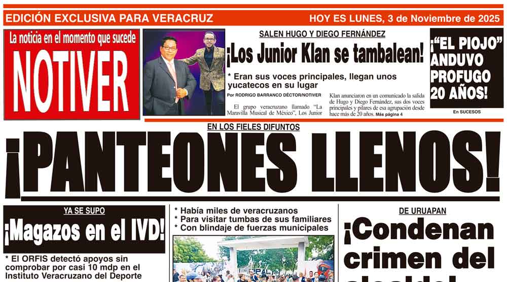 LA PORTADA - LUNES 3 DE NOVIEMBRE 2025