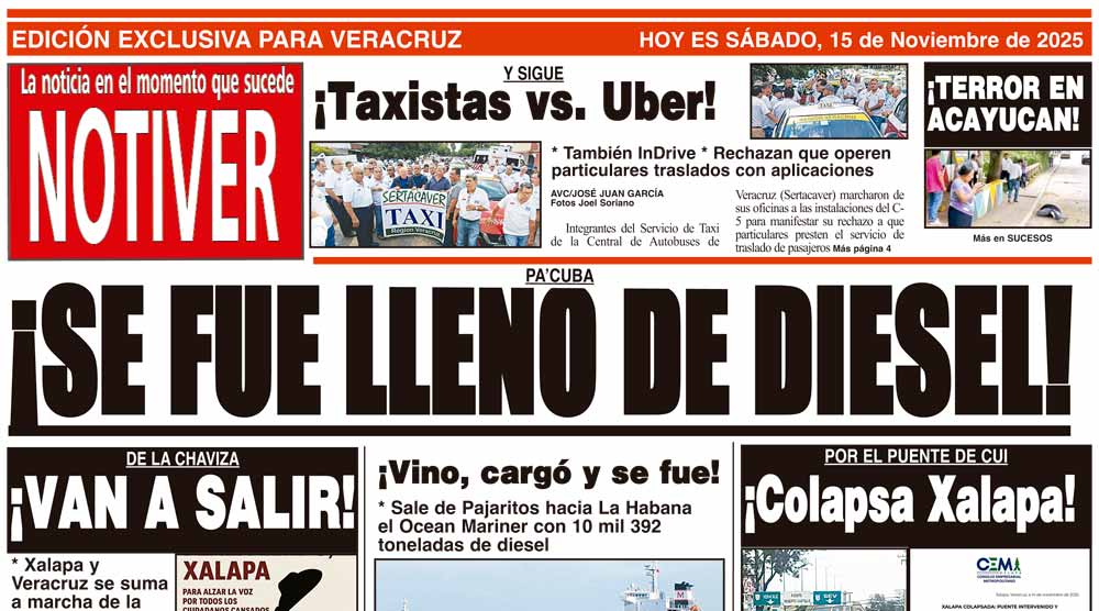 LA PORTADA - SÁBADO 15 DE NOVIEMBRE 2025