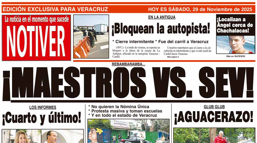 LA PORTADA - SÁBADO 29 DE NOVIEMBRE 2025