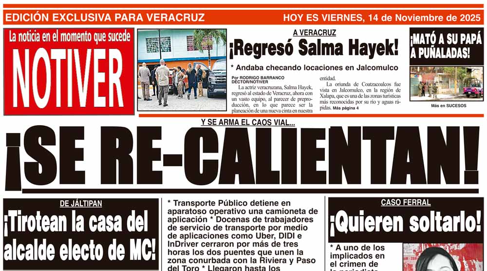 LA PORTADA - VIERNES 14 DE NOVIEMBRE 2025