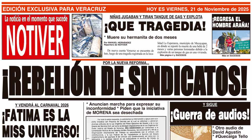 LA PORTADA - VIERNES 21 DE NOVIEMBRE 2025