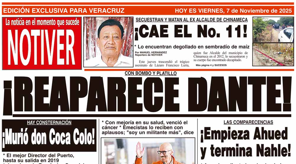 LA PORTADA - VIERNES 7 DE NOVIEMBRE 2025