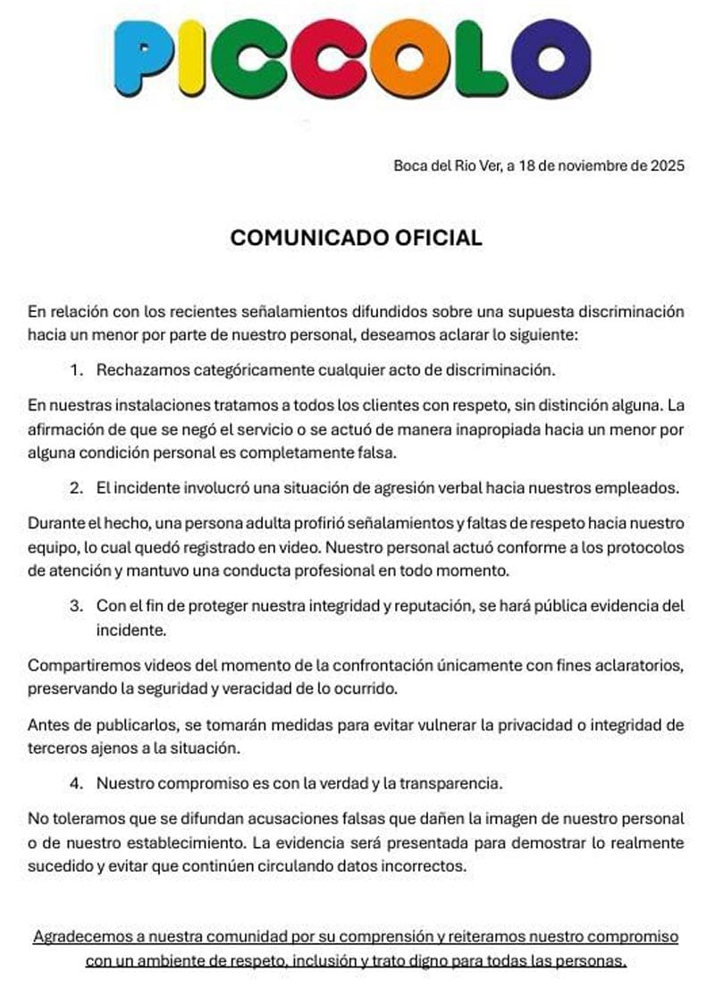 ¡ACUSAN DISCRIMINACIÓN EN PLAZA COMERCIAL!