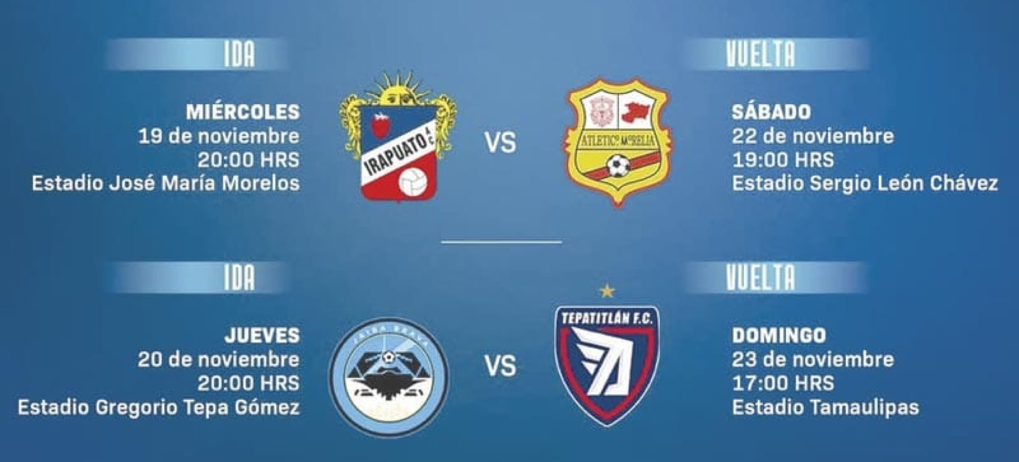 ¡LISTAS SEMIFINALES EN LIGA DE EXPANSIÓN!