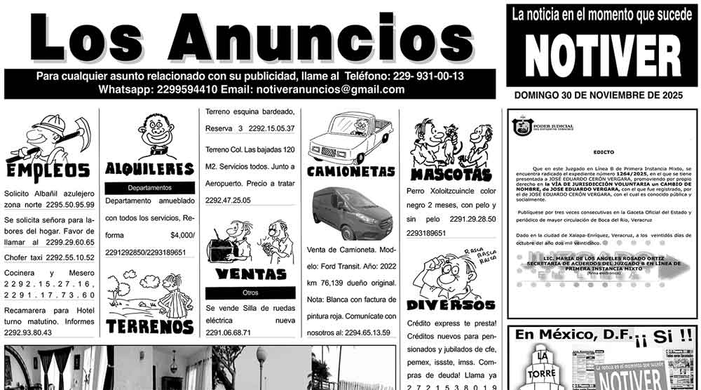 ...LOS ANUNCIOS, AVISOS Y DEMÁS! - DOMINGO, 30 DE NOVIEMBRE 2025
