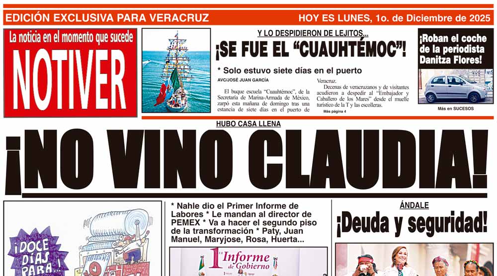 LA PORTADA - LUNES 1 DE DICIEMBRE 2025