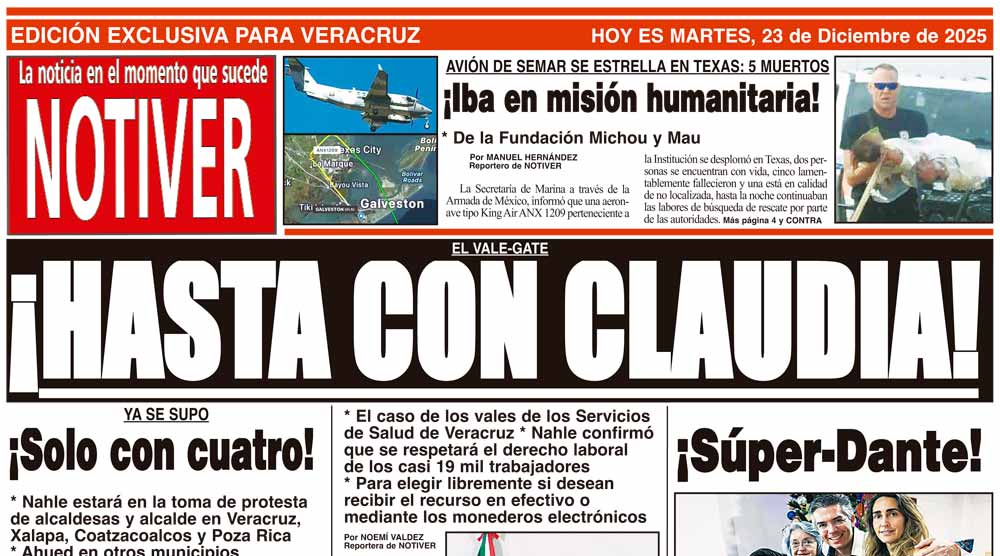 LA PORTADA - MARTES 23 DE DICIEMBRE 2025