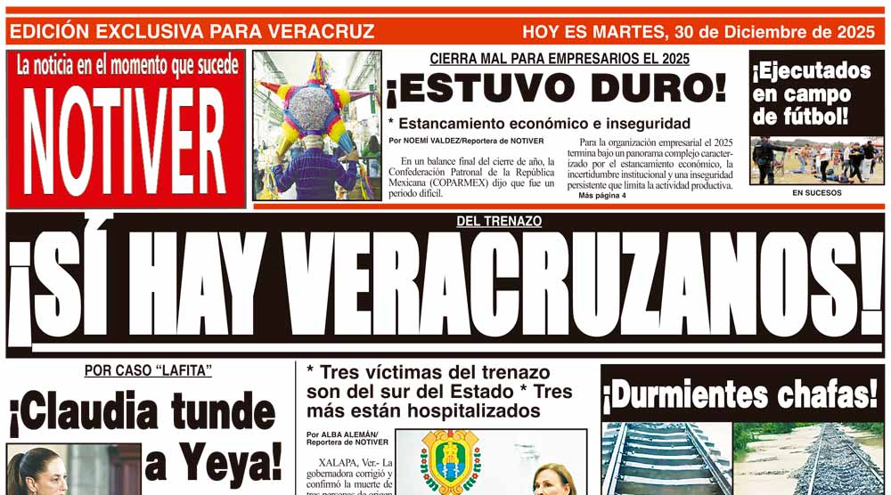 LA PORTADA - MARTES 30 DE DICIEMBRE 2025